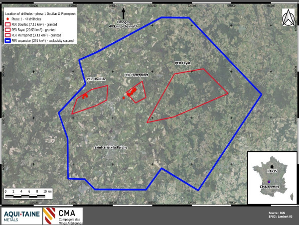  Aquitaine Metals Receives Drill Permits at Limousin High-Grade Gold and Critical Minerals Project - Drilling to Begin in February 