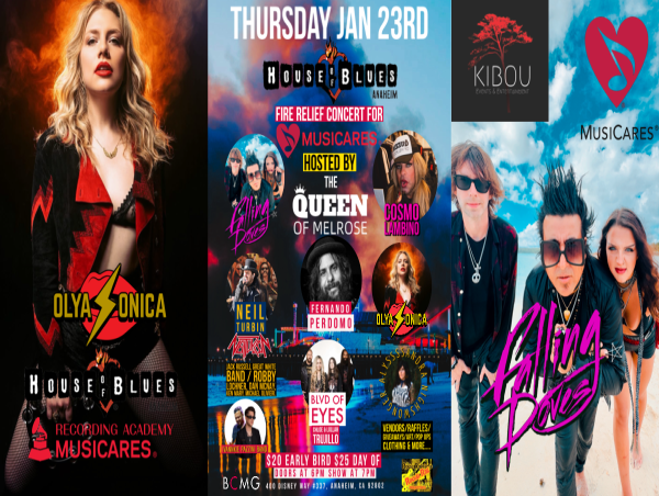  House of Blues Anaheim Hosts Fire Relief Concert for MusiCares With help from Kibou Events 