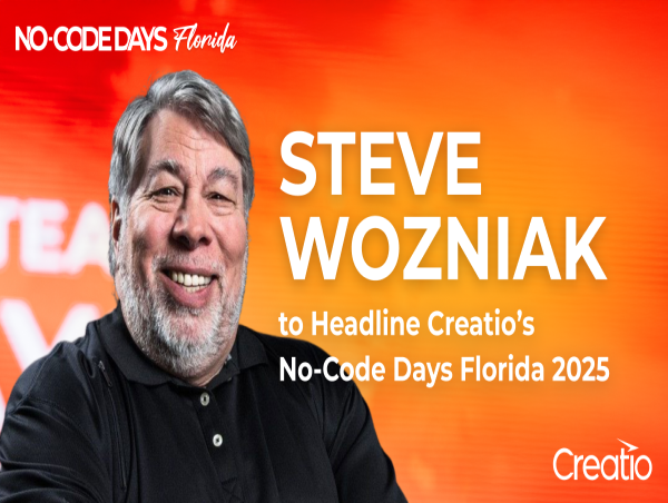  Steve Wozniak, Silicon Valley Icon, To Discuss the Future of AI at Creatio’s No-Code Days Florida 2025 