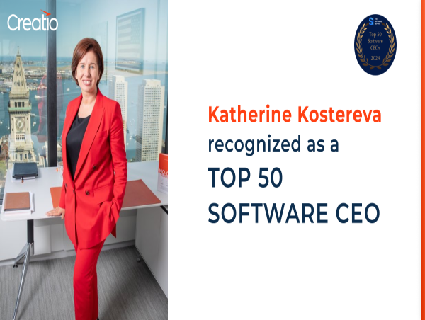  CEO of Creatio Katherine Kostereva Recognized as Top 50 Software CEO 