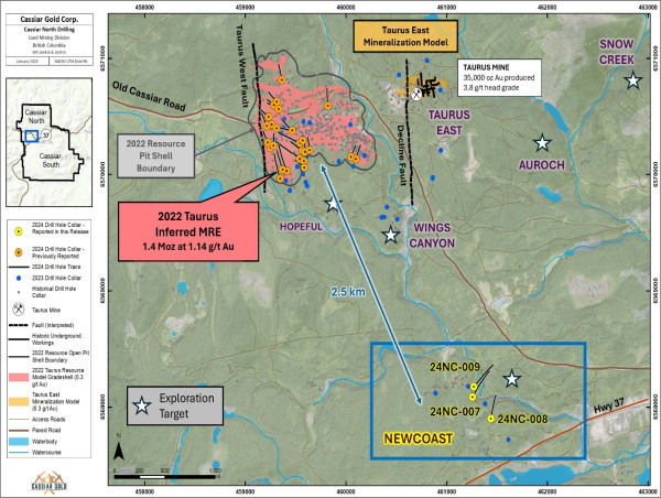  Cassiar Gold Encounters 141.4 Metres of 0.89 g/t Gold at the Newcoast Regional Prospect 