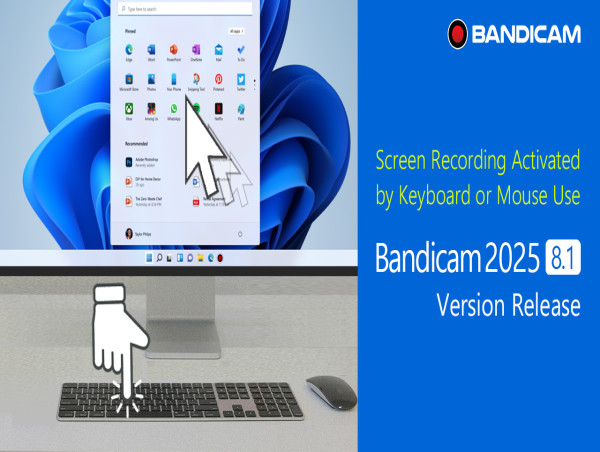  Bandicam 8.1 Introduces Keyboard and Mouse Movement Detection for Enhanced Screen Recording 