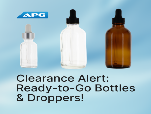  APG Packaging Unveils Limited-Time Clearance on Ready-to-Ship Bottles and Droppers 