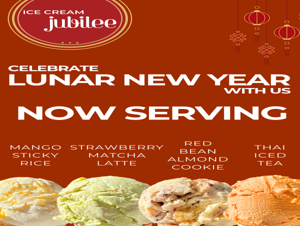 Ice Cream Jubilee Celebrates the Lunar New Year with Asian-Inspired Flavor Creations
