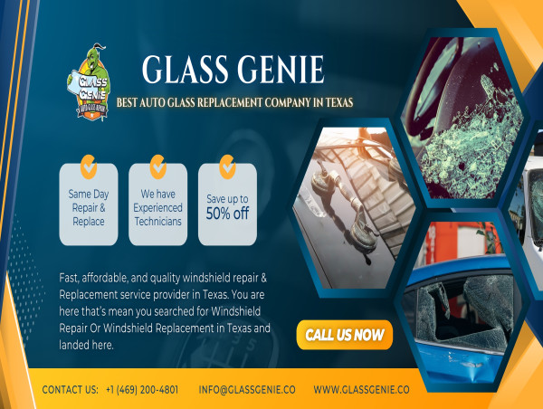  Glass Genie: Premier Auto Glass Repair and Replacement Services Now Available in Dallas, Plano, and the DFW Metroplex 