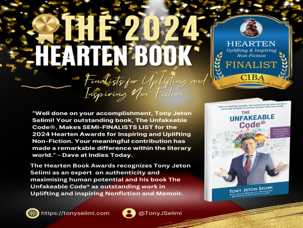  Tony J. Selimi’s The Unfakeable Code® Named Finalist in Prestigious Chanticleer International Book Awards 