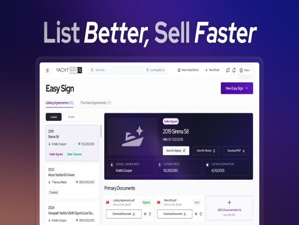  YachtWay Introduces EasySign: Streamlining Yacht Sales with Technology 