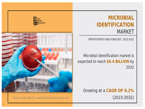  Microbial Identification Market Size Projected to Reach USD 6.4 billion by 2032 at a 6.2% CAGR, Says AMR 