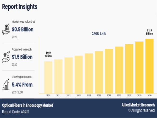  Optical Fibers in Endoscopy Market to reach $1.5 billion by 2030 | Olympus Corporation, Pentax Medical, Strauss Surgical 