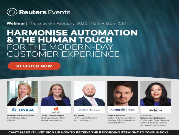  Balancing Automation and Human Interaction in Insurance: Upcoming Webinar by Reuters Events 