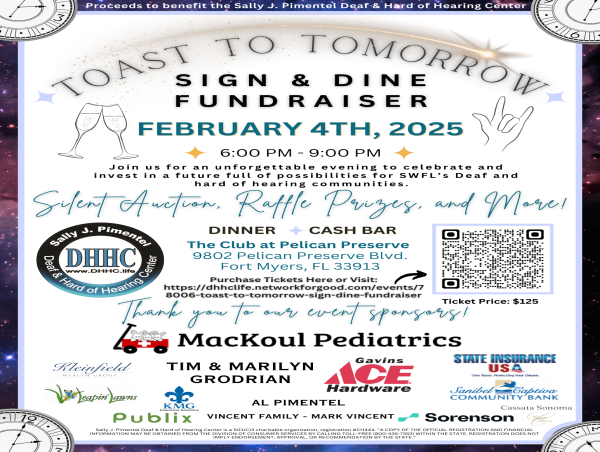 Toast to Tomorrow Gala to Support the Sally J. Pimentel Deaf & Hard of Hearing Center