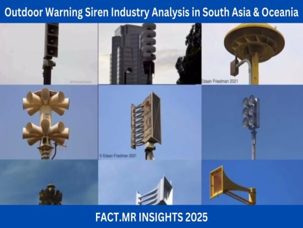 Outdoor Warning Siren Market in South Asia & Oceania to Reach US$ 28.08 Million by 2034