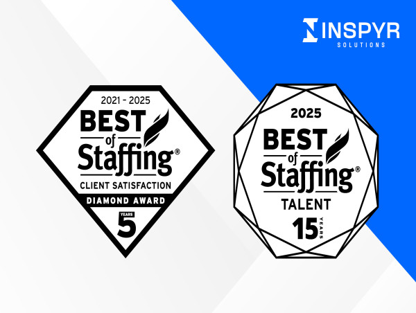  INSPYR Solutions Wins ClearlyRated’s 2025 Best of Staffing Client and Talent Diamond Awards for Service Excellence 