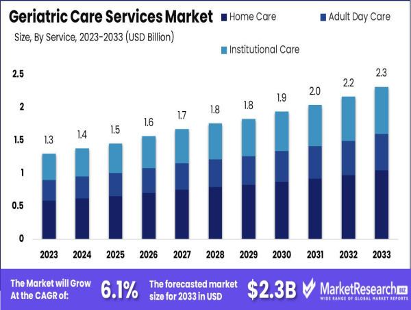 Geriatric Care Services Market Size, Growth CAGR of 6.1%