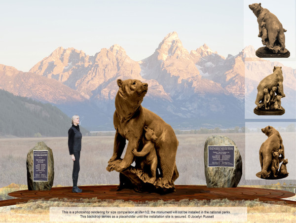 Honoring a Legend: Famed Grizzly 399 Bronze Monument Sculpture in Progress