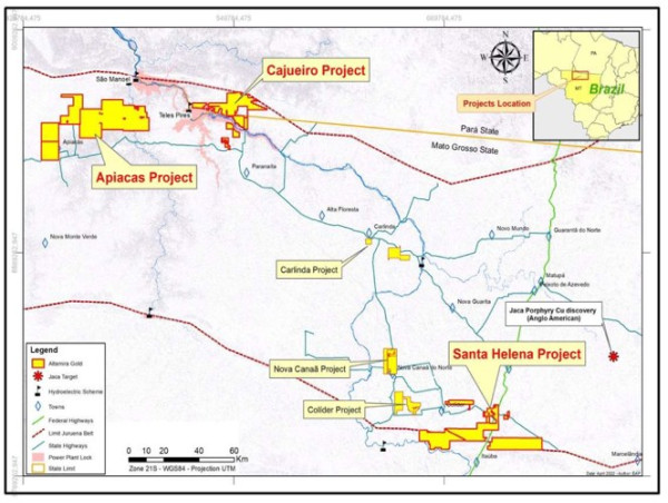  Altamira Gold Trenches 17m @ 1.5g/t Gold 200 metres South of the Cajueiro Central Mineral Resource Block on Extension of Central Resource Mineralization 