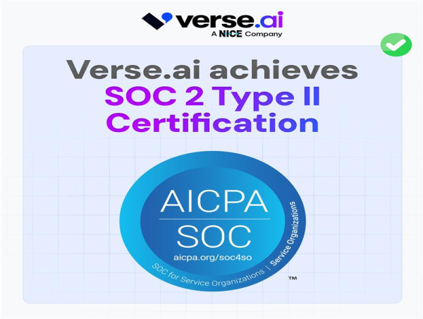  Verse.ai certified SOC 2 Type II compliant, maintaining high data security standards 