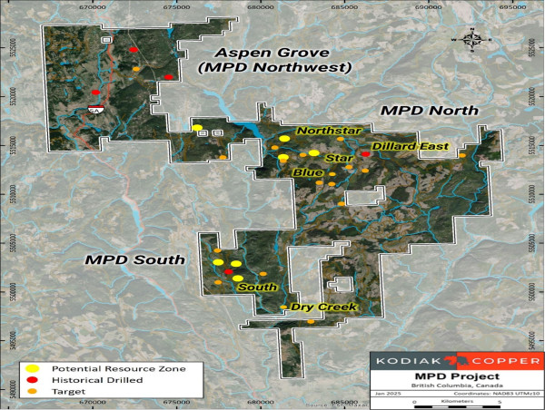  Kodiak Regional Exploration Results Highlight Further Targets at MPD Copper-Gold Project 