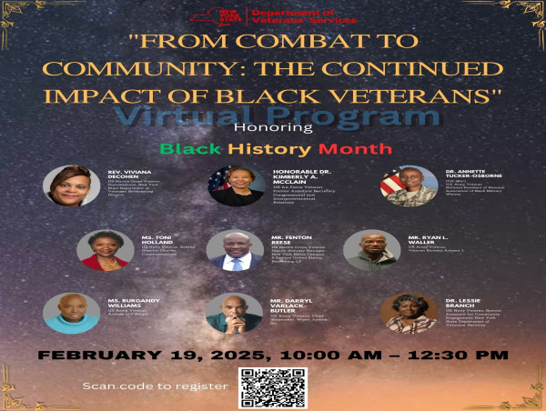  NYS Department of Veterans’ Services to Host Virtual Program Honoring Black Veterans for Black History Month 