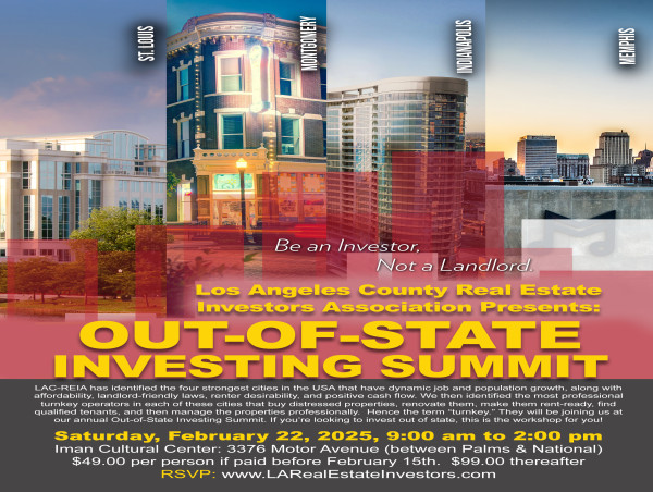  Out-Of-State Investing Summit Returns February 22nd 