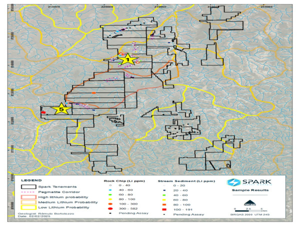  Spark Energy Confirms Lithium-Bearing Pegmatites Along a Combined 21.5km Strike at its Arapaima Lithium Project 