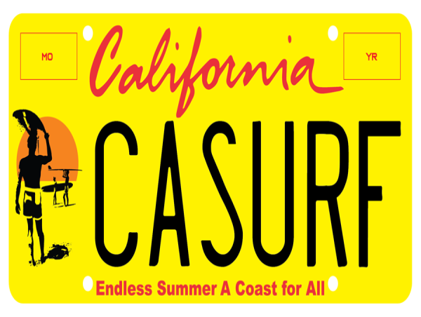  Iconic Endless Summer License Plate to Support California's Coast 