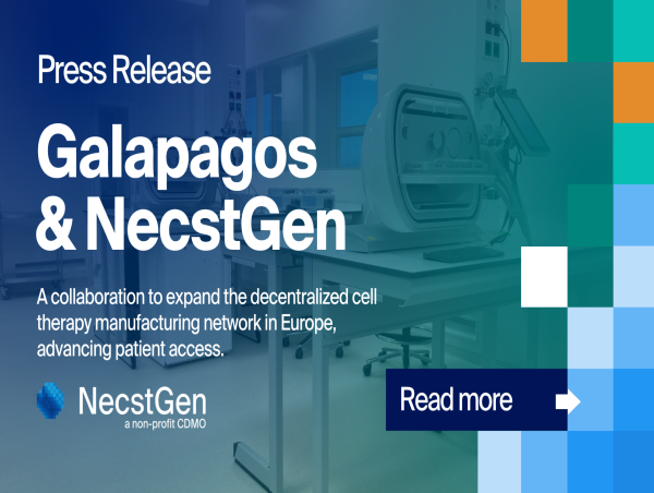  NecstGen Partners with Galapagos to Advance Decentralised CAR-T Cell Manufacturing in Europe 