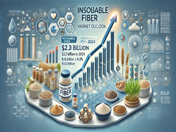 Insoluble fiber market is projected to reach US$ 6.98 billion by 2034 at a CAGR of 9.2%