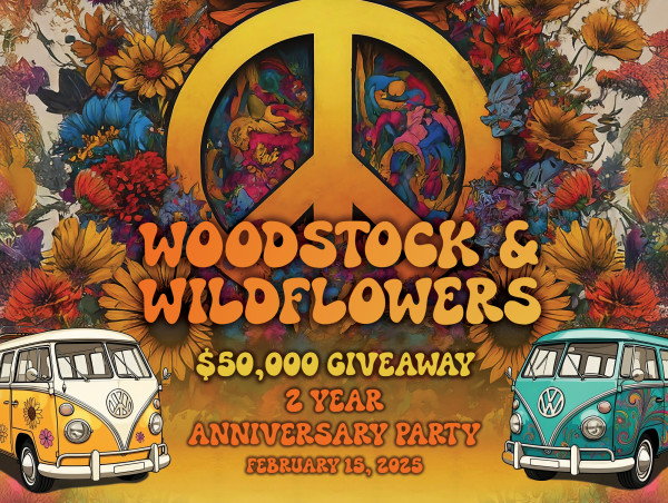  AMERICAN PLACE CASINO CELEBRATES TWO-YEAR ANNIVERSARY WITH WOODSTOCK & WILDFLOWERS THEMED EVENT 