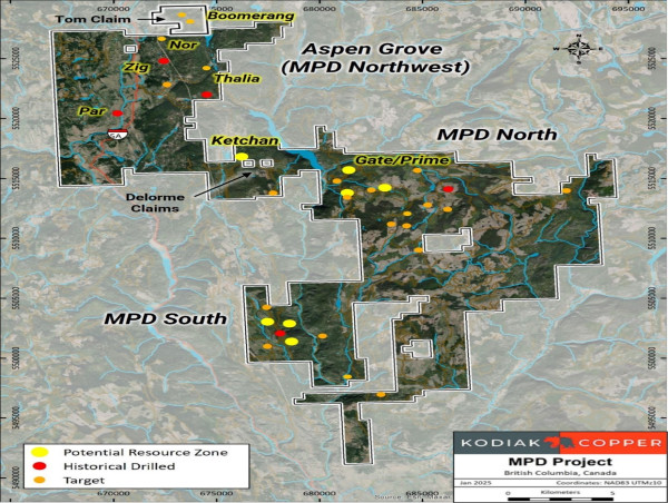  Kodiak Confirms Potential of MPD Northwest Claims and Adds Further Strategic Claims; New Focus Area for 2025 