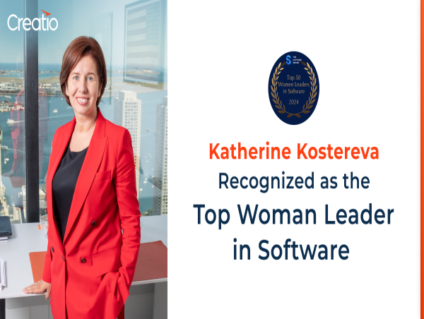  CEO of Creatio Katherine Kostereva Recognized as the Top 50 Woman Leader in Software 