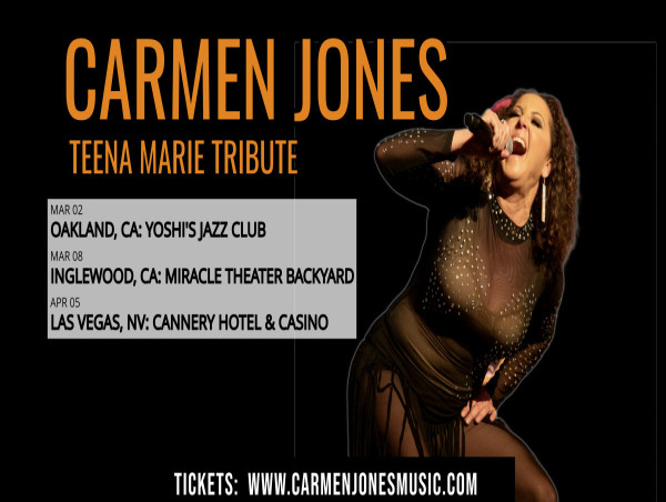  Carmen Jones' Ultimate Teena Marie Tribute Tour Hits Oakland, Inglewood & Las Vegas – Tickets On Sale Now 