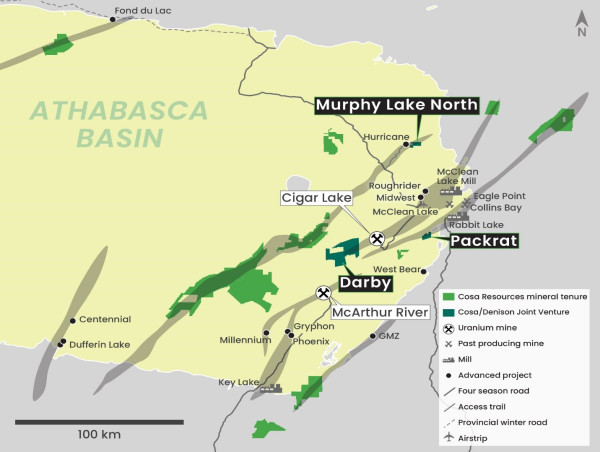  Cosa Commences Core Drilling at the Murphy Lake North Uranium Project, Athabasca Basin, Saskatchewan 