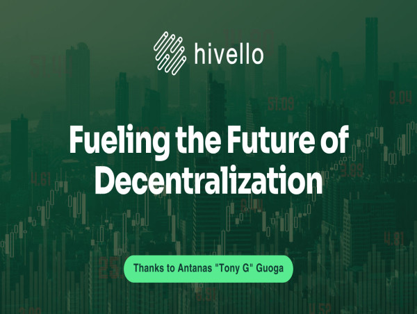  Hivello secures strategic investment from Antanas ‘Tony G’ Guoga to scale decentralized compute 