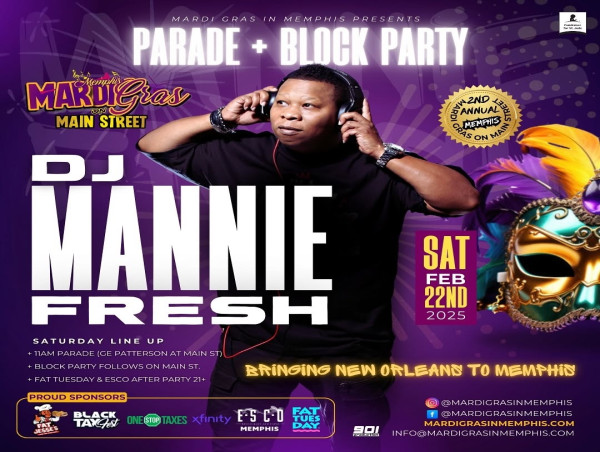  DJ Mannie Fresh Hosts Fat Tuesday 2nd Annual Mardi Gras in Memphis 