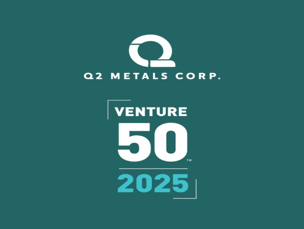  Q2 Metals Ranks 9th on 2025 TSX Venture 50 List of Top Performing Companies 