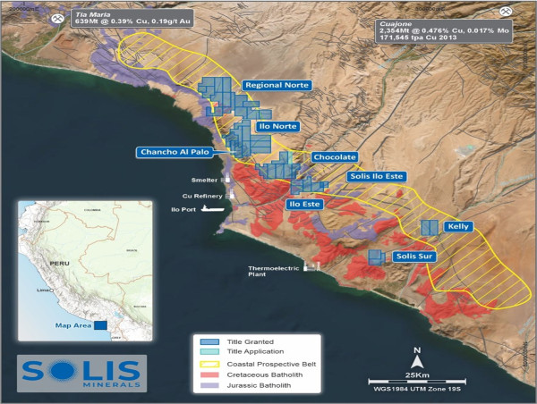  Solis Announces New Copper-Gold Porphyry and IOCG Targets Confirmed at Chocolate Project, Peru 