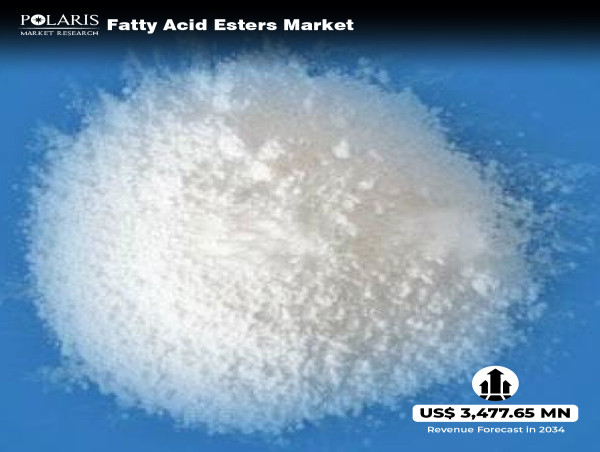  Fatty Acid Esters Market Forecast to Surge to US$ 3,477.65 Million Achieving a Remarkable 4.3% CAGR From 2025 to 2034 