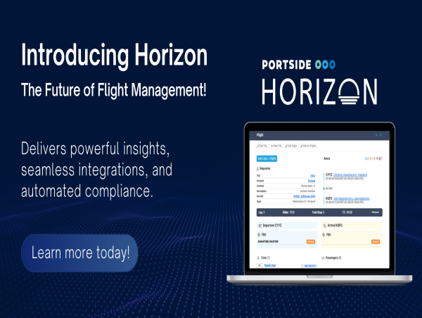  Portside Inc. Launches Horizon: The Ultimate Cloud-Based Solution for Business Aviation Management 