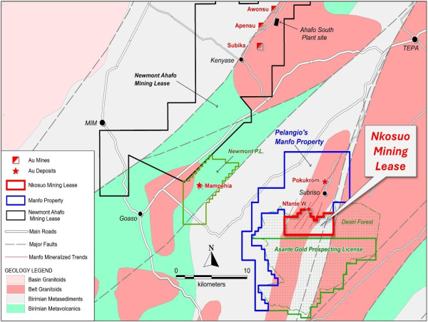  Pelangio Exploration Inc. Announces Option to Acquire up to an 83% Interest in the Nkosuo Project Adjacent to Pelangio's Manfo Project 