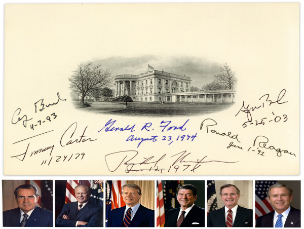  Items signed by Washington, Lincoln, Einstein and U.S. astronauts will be sold online, March 12, by University Archives 