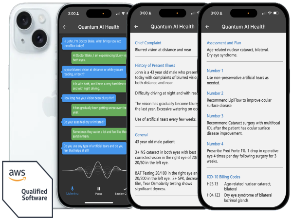  Quantum AI Health’s Ambient Medical Scribe Achieves AWS Qualified Software Certification Milestone 