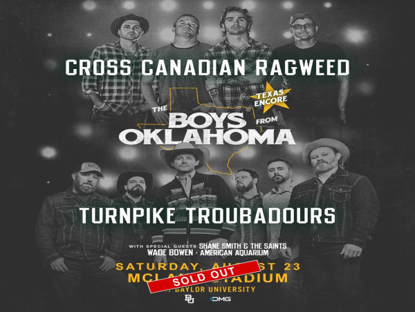  Cross Canadian Ragweed and Turnpike Troubadours Continue Sold-Out Stadium Streak at Baylor University 