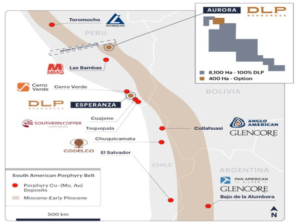  DLP Resources Inc. Reports a Maiden - 1 Billion Tonne Inferred Mineral Resource at the Aurora Project, Parobamba, Peru 