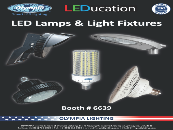  Olympia Lighting to Exhibit at LEDucation 2025 – Booth #6639 