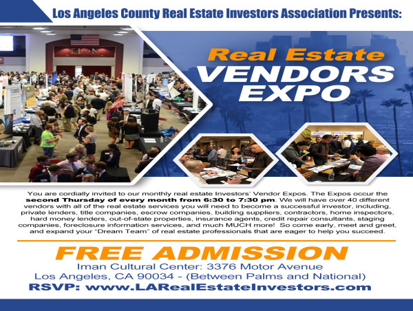  Real Estate Vendors Expo Returns March 13th 