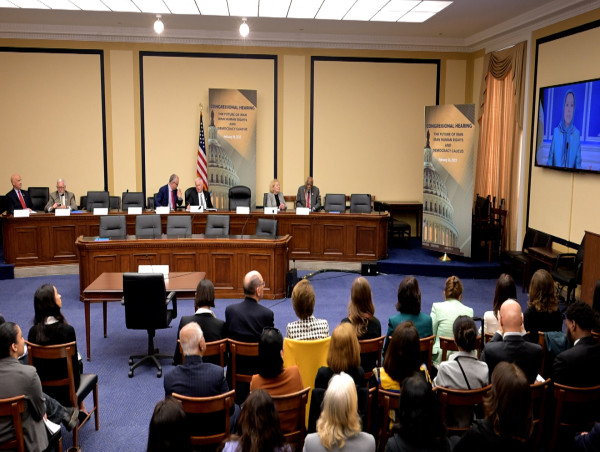  NCRI President-elect Maryam Rajavi Testified Before Hearing on Iran's Future, Received Support of 150 House Members 