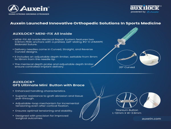 Auxein Elevates Its Leadership Position, launched Innovative Orthopedic Solutions in Sports Medicine