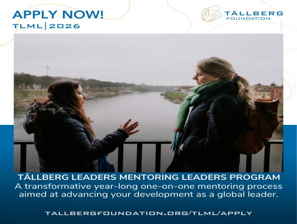  Tällberg Foundation Opens Applications for Leadership Mentoring Program 