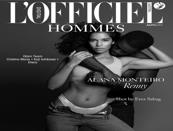  Supermodel Alana Monteiro and Renny Grace the cover of L’Officiel Hommes March 2025 Issue 